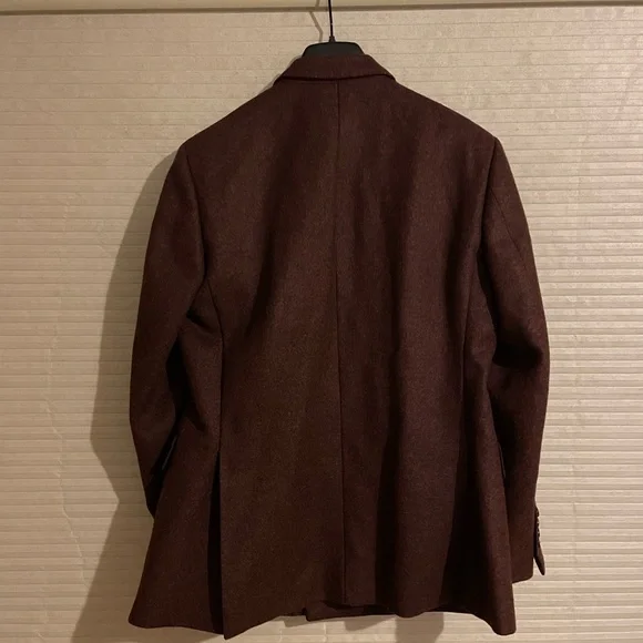 Teddy Vonranson Burgundy Will Double Breasted Suit Jacket size 40